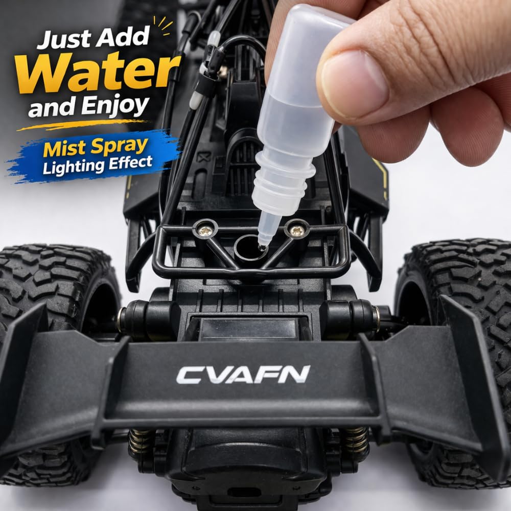 Happy Rc Remote Control RC Buggy Car with LED Lights, Mist Spray, Suspension & USB Rechargeable Battery For Kids (4 Years+)