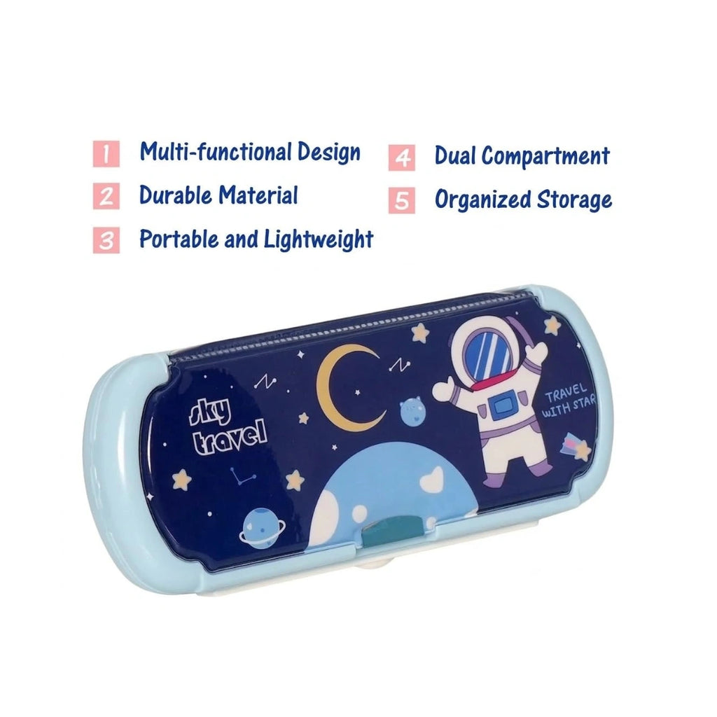 Multi-Compartment Stationery Organizer for School Use