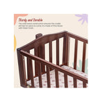 Wooden baby cradle with swing feature