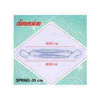 Double coil cradle spring with hooks