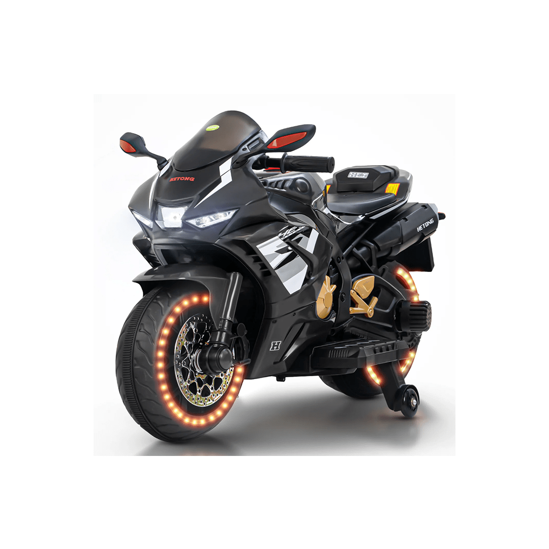 Baybee Ride-ons Baybee Hetong Baby Battery-Operated Bike for Kids | Hand Accelerator, Music & LED Lights | Electric Racing Bike for Kids (3-8 Years)
