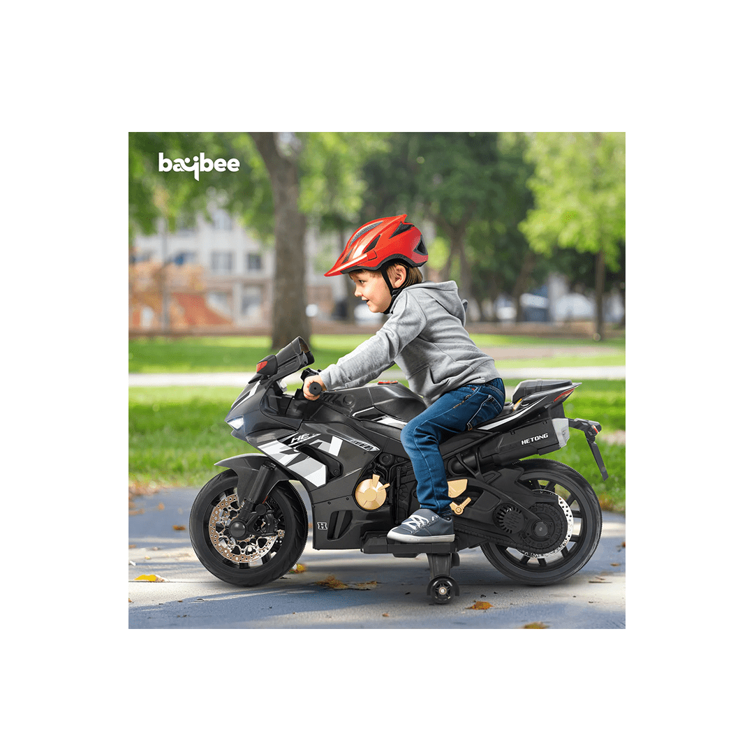 Baybee Ride-ons Baybee Hetong Baby Battery-Operated Bike for Kids | Hand Accelerator, Music & LED Lights | Electric Racing Bike for Kids (3-8 Years)