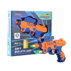 Soft bullet blaster gun with foam darts for kids.