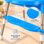 Star Baby High Chair with Tray & Footrest For New Born Babies Safety (6 Months-3 Years) Color as Per Available