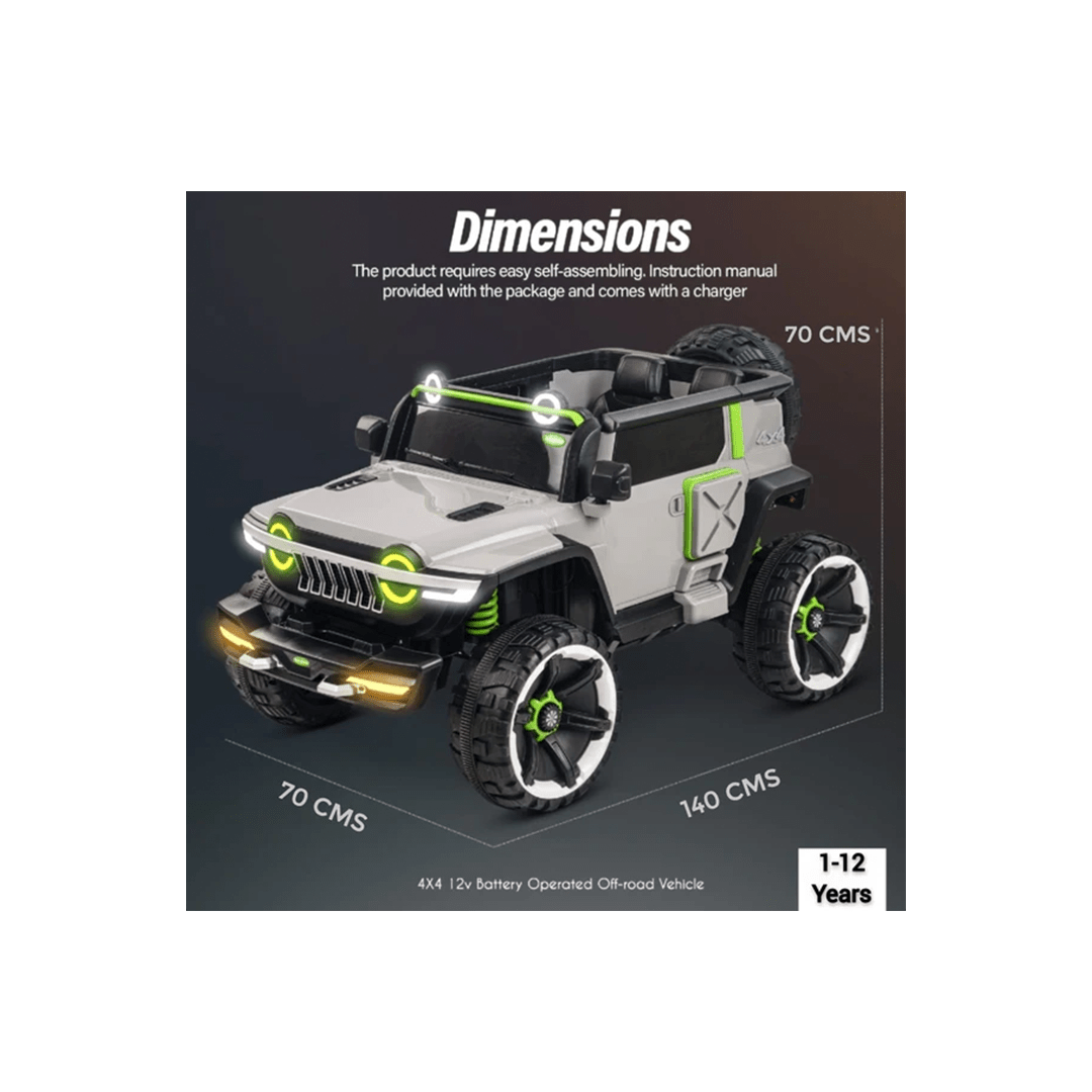 Baan Toys Ride-ons Baan Toys Hulk 4X4 Monster Rechargeable Jeep (2 Years+)