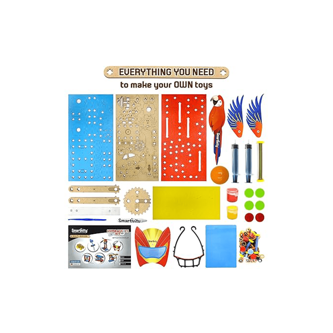 Smartivity Toys Smartivity Multi-Builds Hydraulics Kit | 25 in 1 | DIY STEM Construction Toy( 6 Years+ )