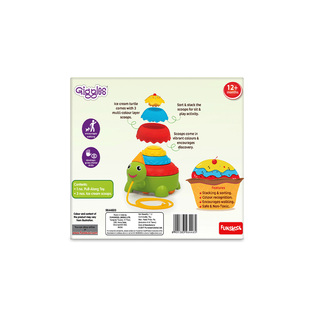 Funskool Toys Funskool Giggles Ice Cream Turtle (12 Months+)