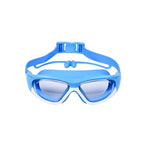 Index Swimming Goggles for Kids,Wide Angle Vision Big Frame Glasses with Connected Ear Plugs
