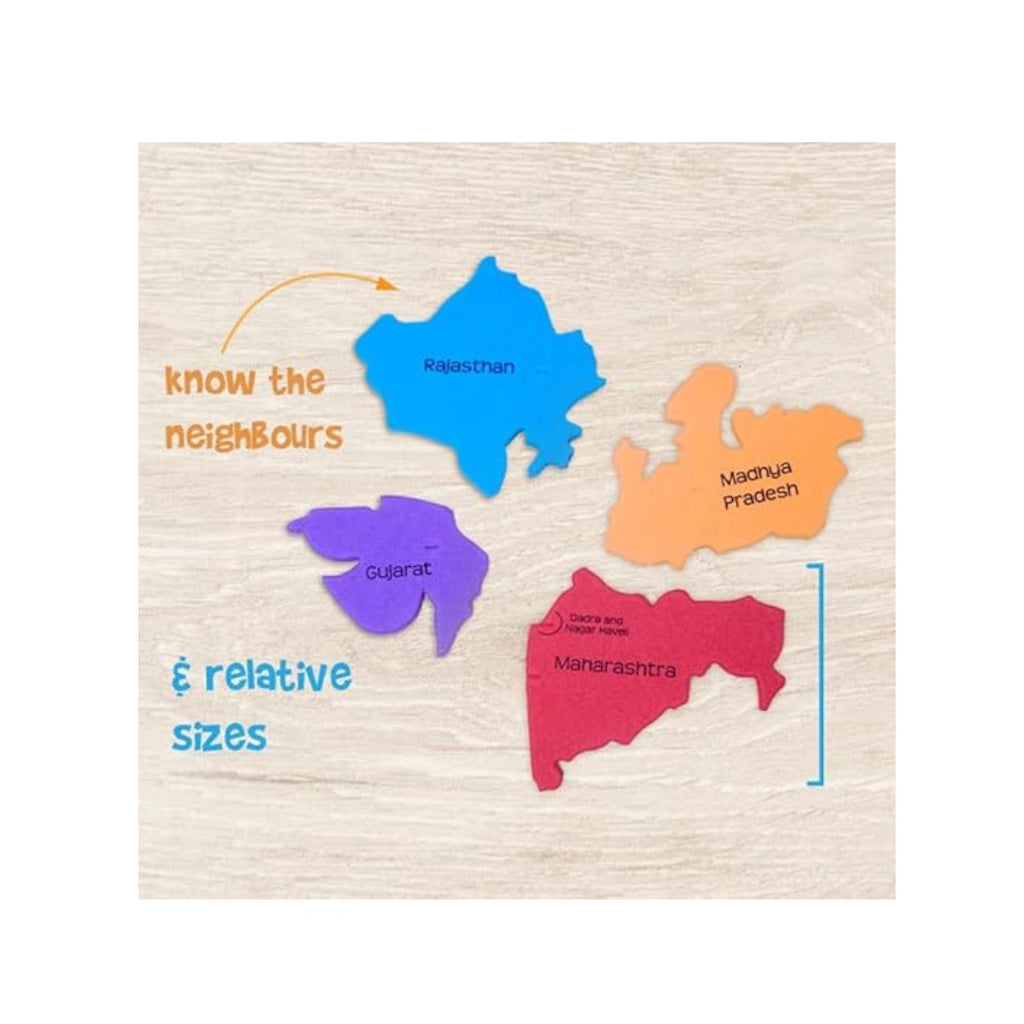 India map learning puzzle
