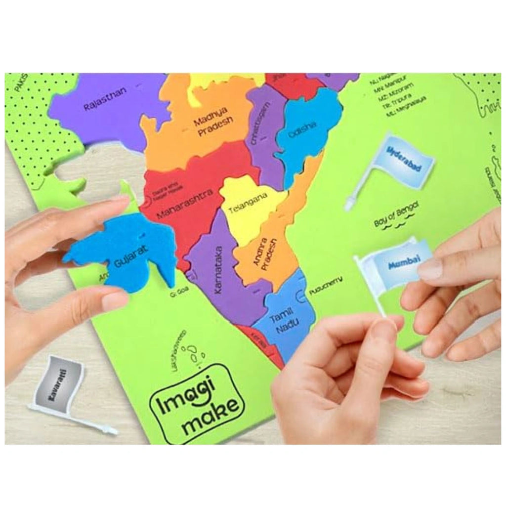 India map learning puzzle