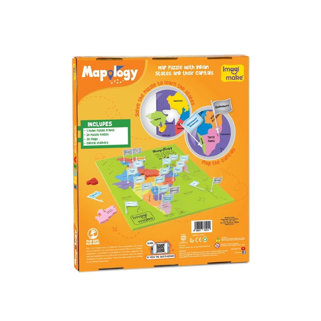 India map learning puzzle