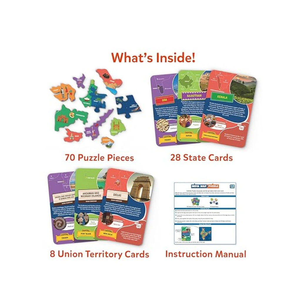 India map puzzle educational toy for kids