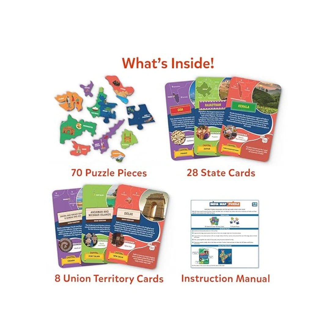 India map puzzle educational toy for kids