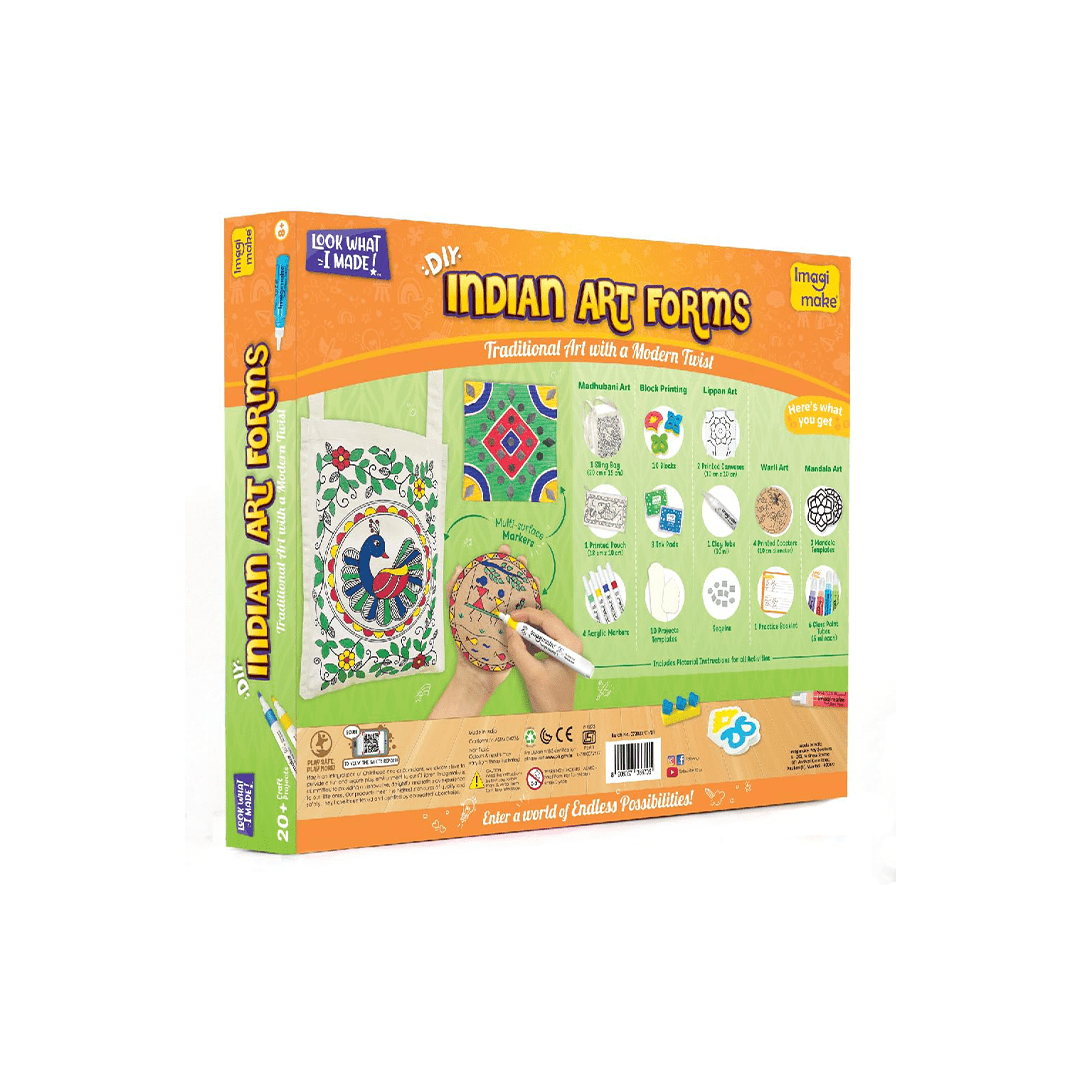Imagimake Visual Artwork Imagimake Learn Indian Art Forms-Arts and Craft DIY Kit For Kids