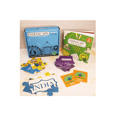 Shumee Toys Shumee Indiascape Learning Set - Memory Cards, Activity Book, and Puzzle (5 Years+)