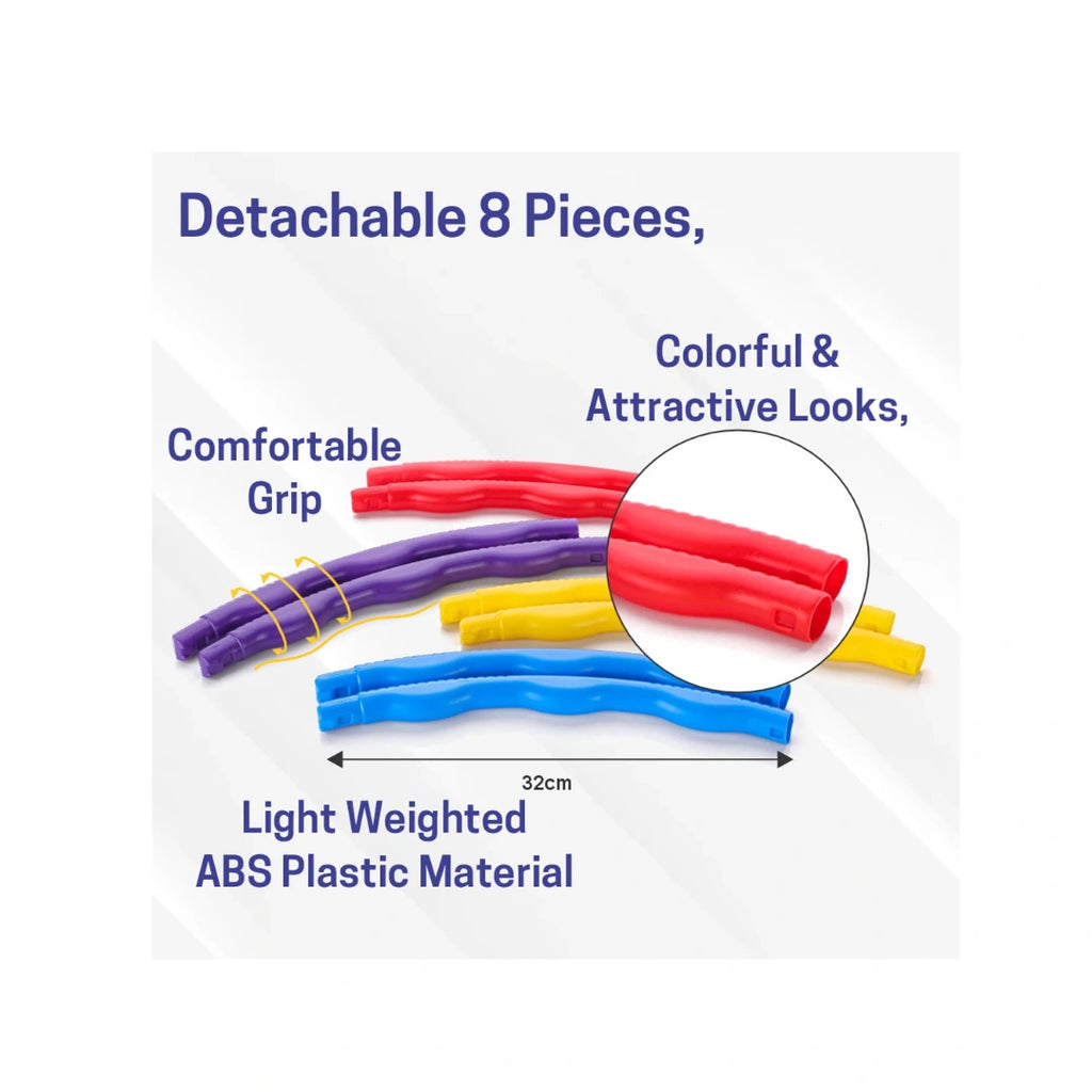 8-piece hula hoop for fitness and fun exercise.
