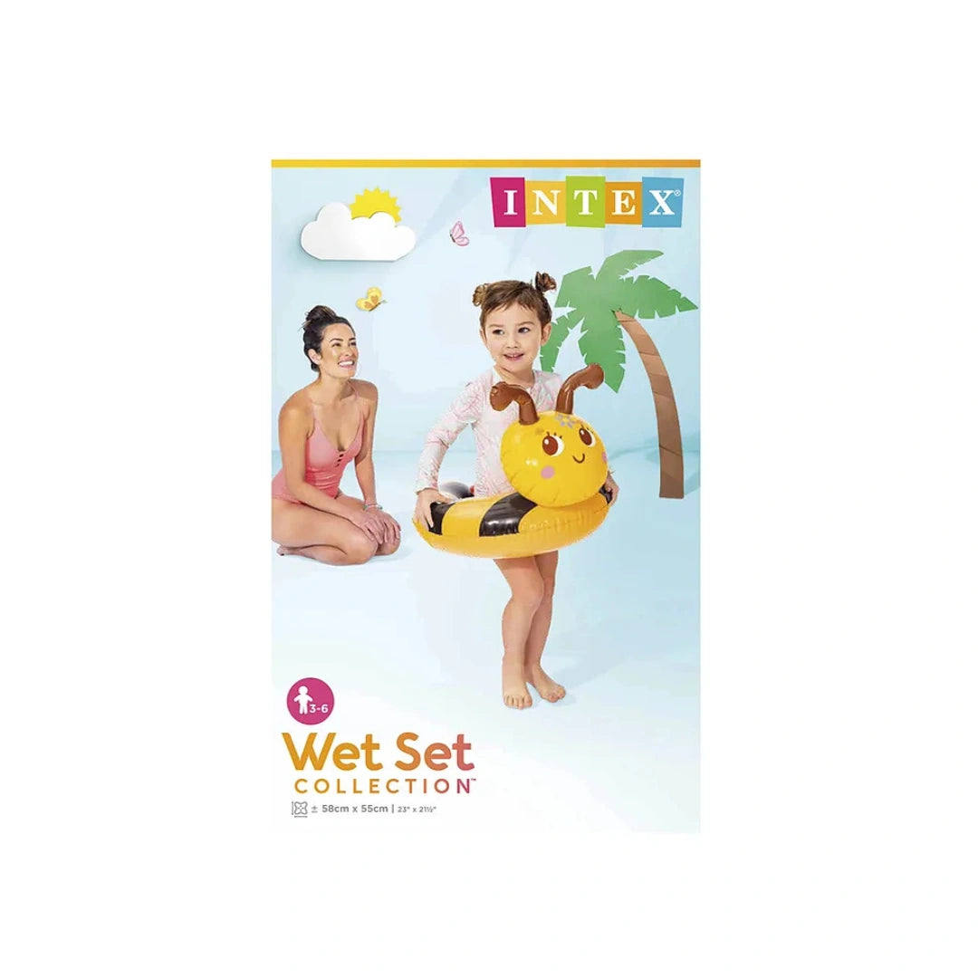 Intex Cute Bee Inflatable Swim Ring,Animal Design Pool Float