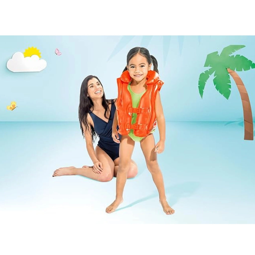 Intex Deluxe Swim Vest for Kids,Inflatable PVC Swimming Jacket