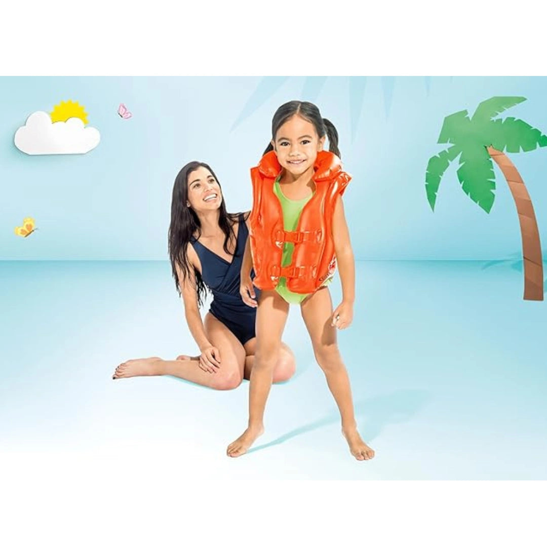 Intex Deluxe Swim Vest for Kids,Inflatable PVC Swimming Jacket