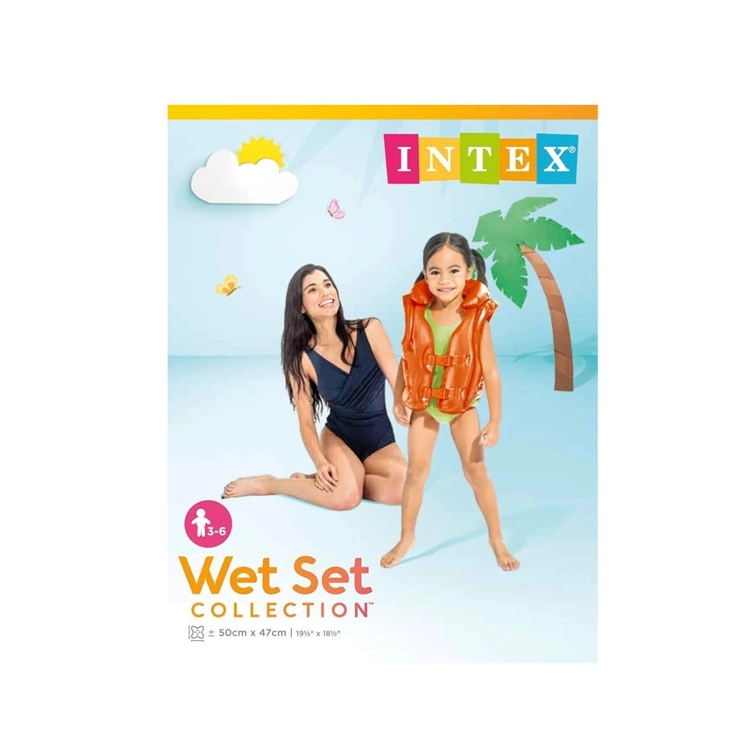 Intex Deluxe Swim Vest for Kids,Inflatable PVC Swimming Jacket