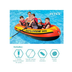 Intex Explorer 300 Inflatable Boat Set,3 Person Raft with Oars & Mini Hand Pump