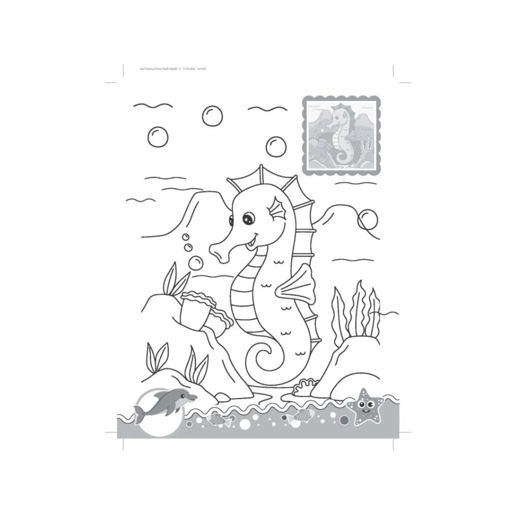 Ocean themed colouring book 
