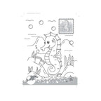 Ocean themed colouring book 