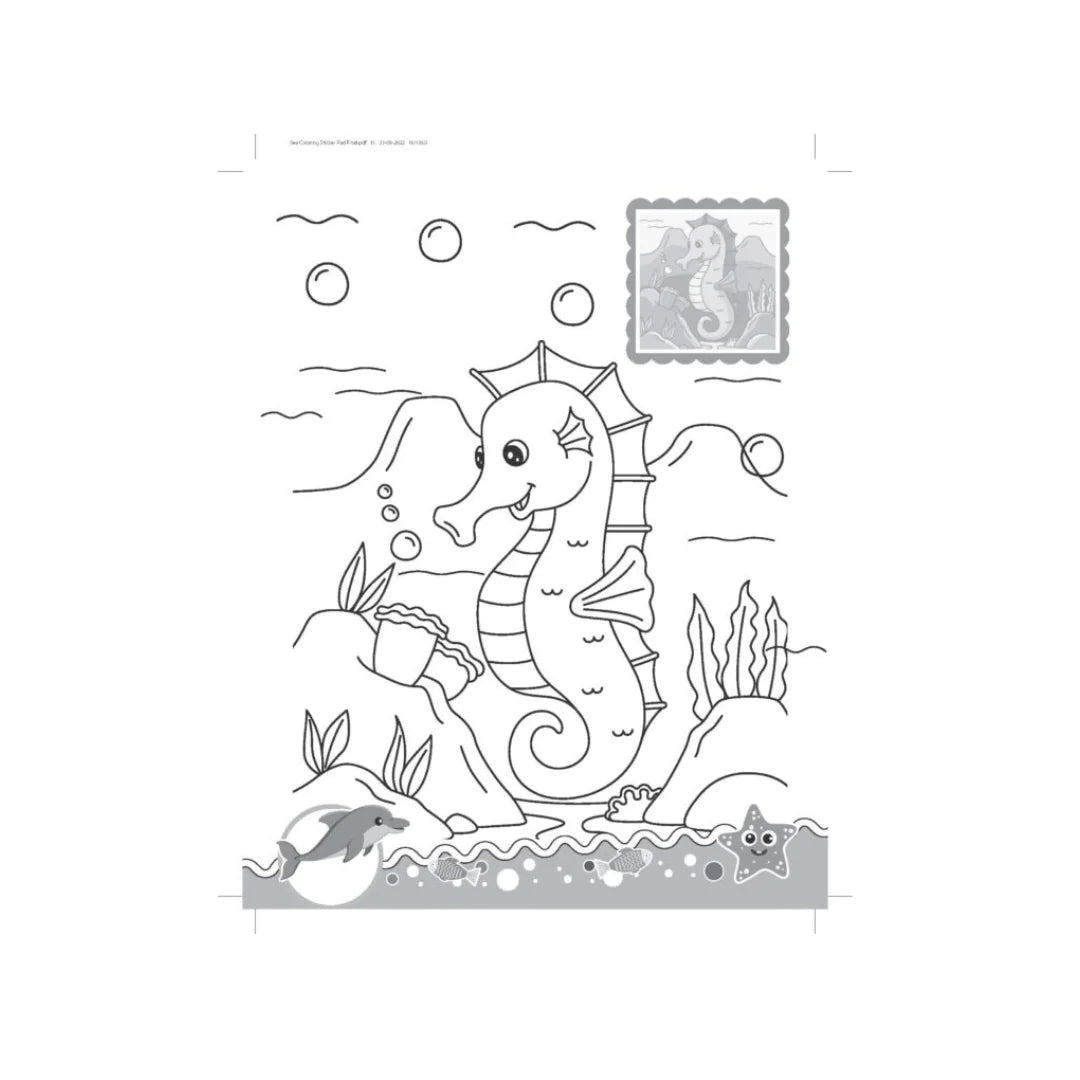 Ocean themed colouring book 