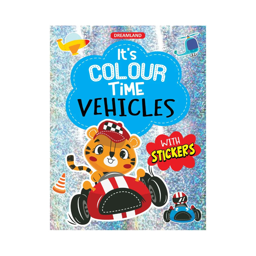 Vehicle themed colouring book 