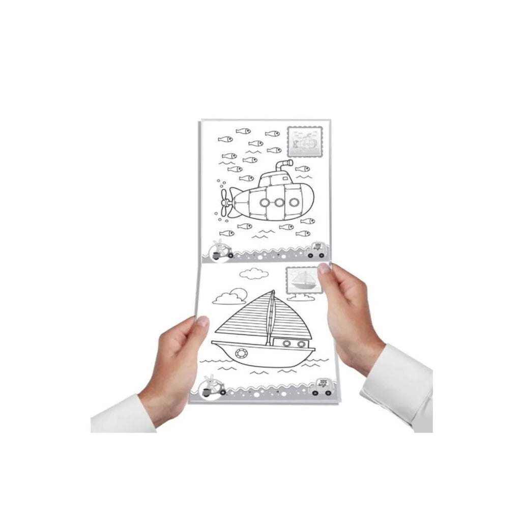 Vehicle themed colouring book 