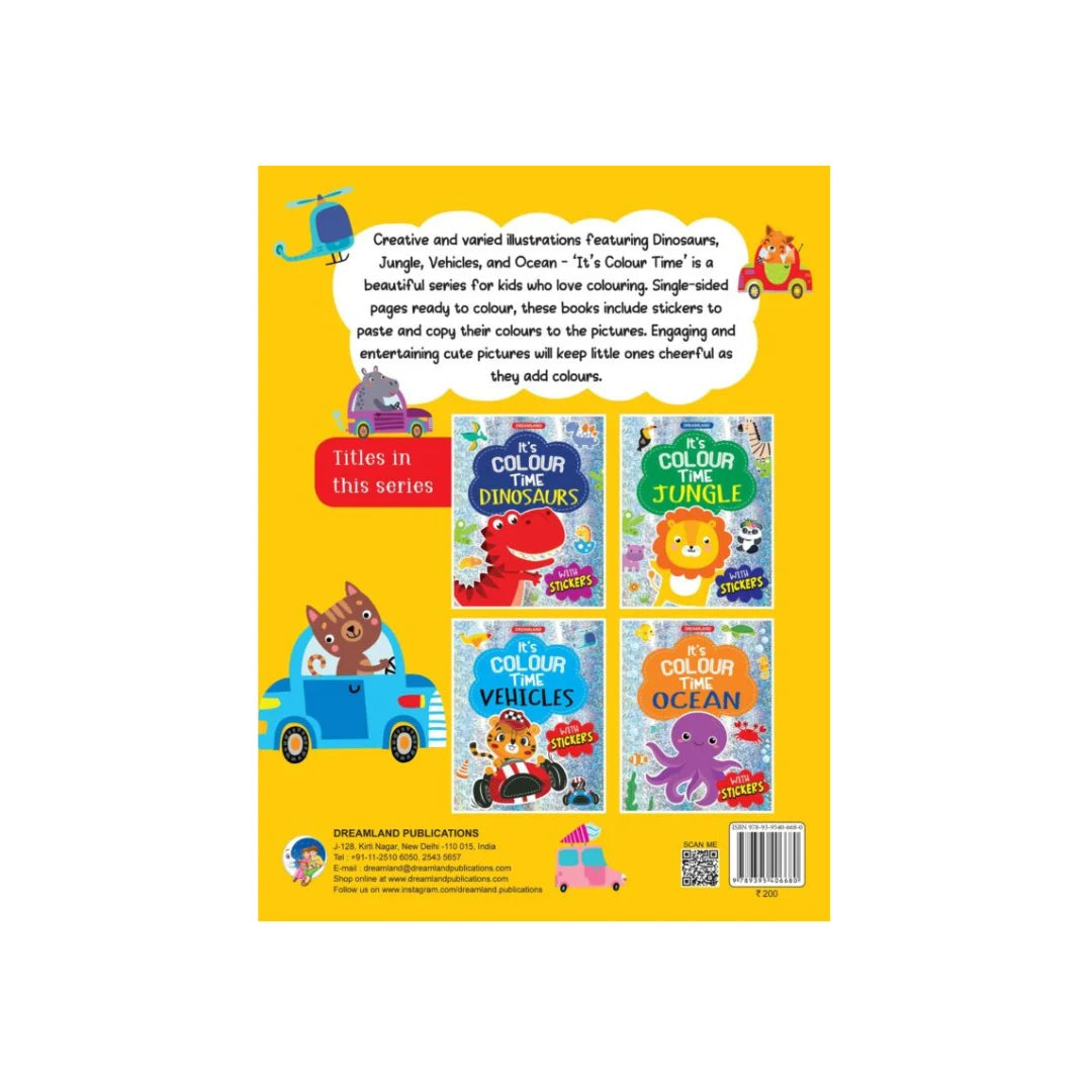 Vehicle themed colouring book 