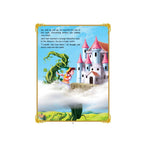 Boy climbs giant beanstalk to a castle in the sky and discovers treasure.