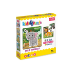Kids 4 Pcs Wild Animals Jigsaw Puzzle Set – 9 Puzzles, 36 Pieces, Educational Learning Toy for Kids (4 Years+) Animals as Per Availability