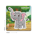 Kids 4 Pcs Wild Animals Jigsaw Puzzle Set – 9 Puzzles, 36 Pieces, Educational Learning Toy for Kids (4 Years+) Animals as Per Availability