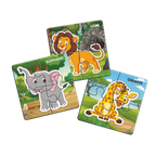 Kids 4 Pcs Wild Animals Jigsaw Puzzle Set – 9 Puzzles, 36 Pieces, Educational Learning Toy for Kids (4 Years+) Animals as Per Availability