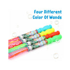 24 pack kids bubble sticks with pre-filled bubble solution bottles.
