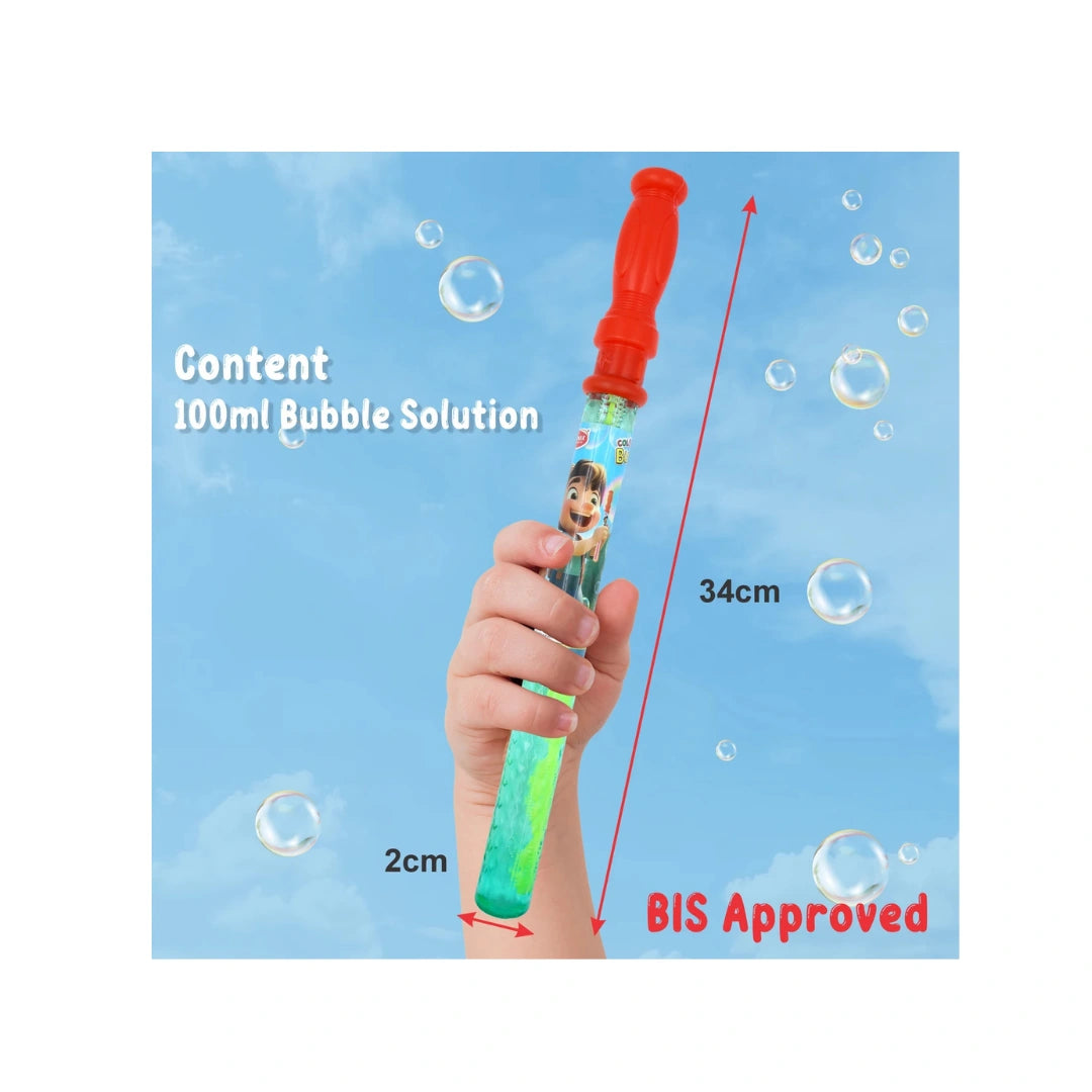 24 pack kids bubble sticks with pre-filled bubble solution bottles.
