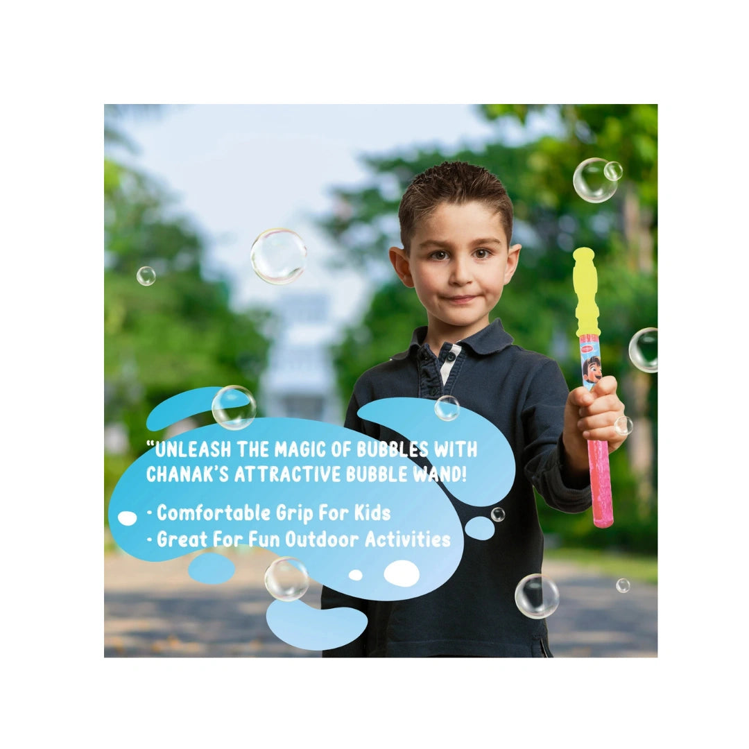 24 pack kids bubble sticks with pre-filled bubble solution bottles.
