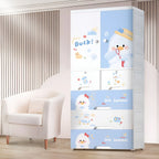 Stylish Kids Clothing Wardrobe with Shelves & Drawers