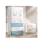 Stylish Kids Clothing Wardrobe with Shelves & Drawers
