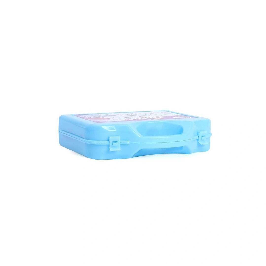 Kids doctor play set with foldable suitcase and medical toy accessories.
