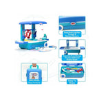 Doctor trolley play set with medical accessories for kids.
