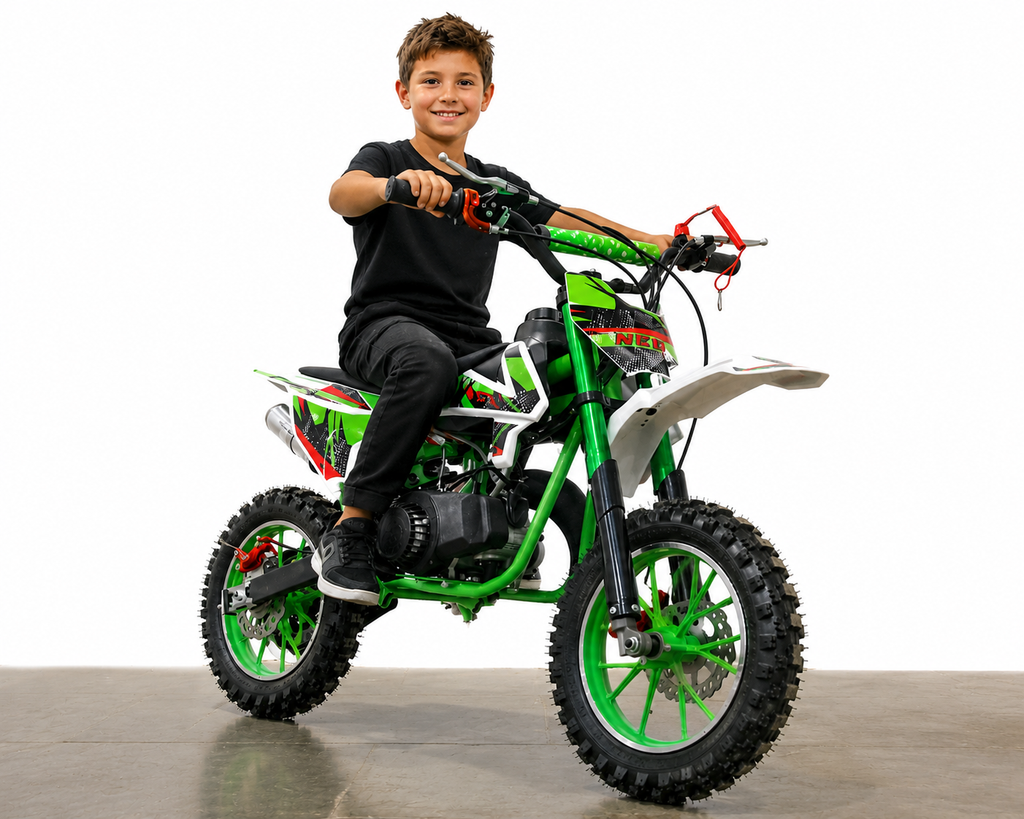 Kids green dirt bike