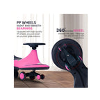 swing ride-on car with LED wheels