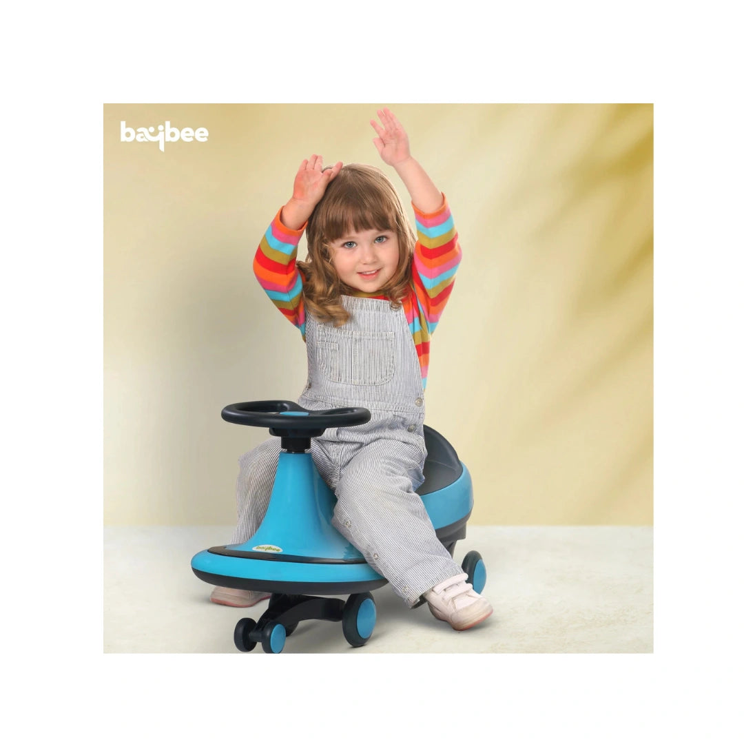 swing ride-on car with LED wheels