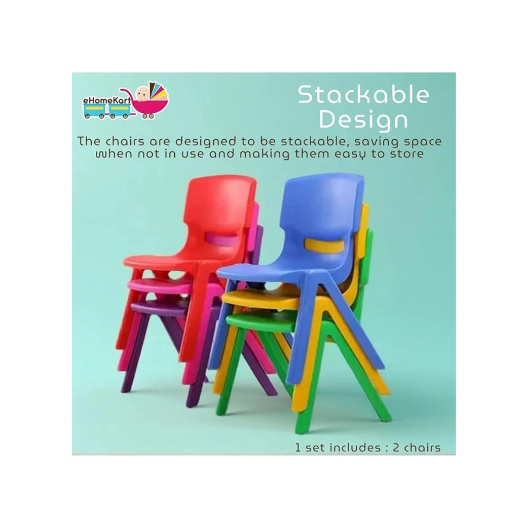 Set of 2 kids plastic chairs