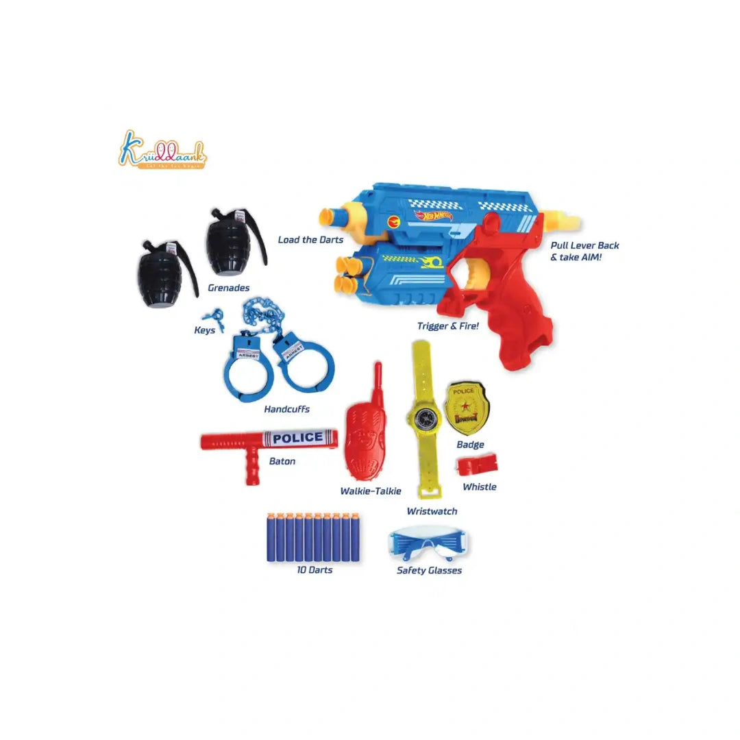 Police toy blaster role play set