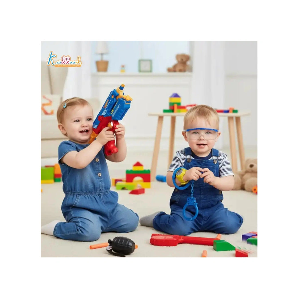 Police toy blaster role play set