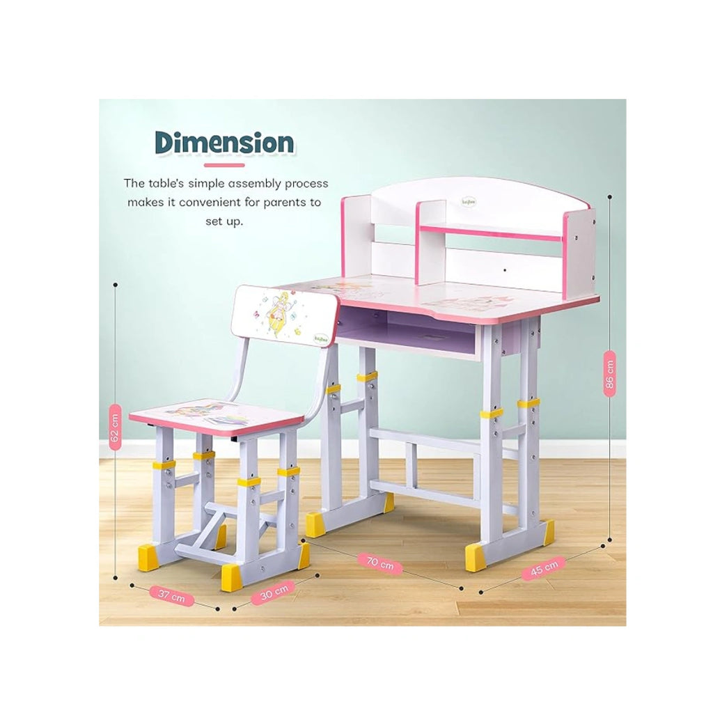 Kids study desk and chair with storage
