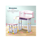 Kids study desk and chair with storage